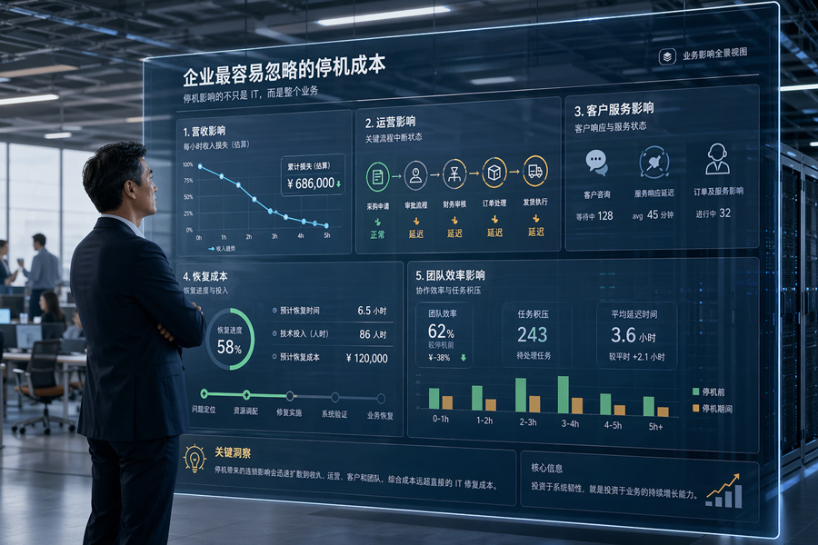 企业最容易忽略的停机成本，不只是系统中断